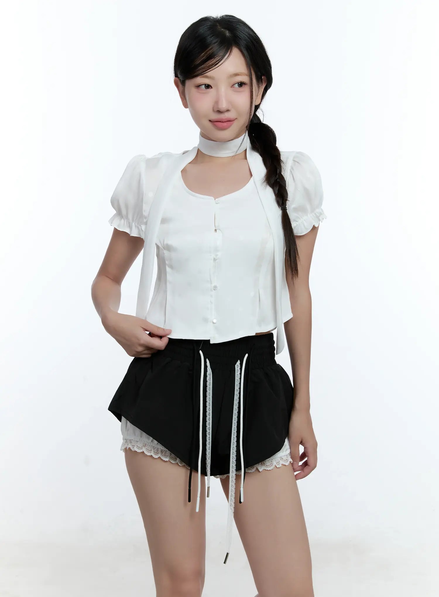 puff-sleeve-crop-top-scarf-cu527