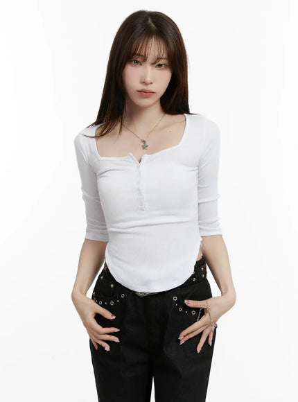 half-sleeve-square-neck-ribbed-top-ij516