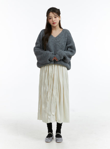 oversized-v-neck-solid-long-sleeve-sweater-oj411