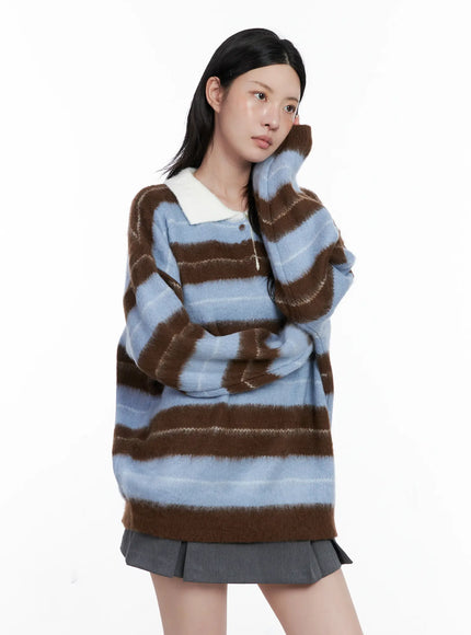 striped-fuzzy-collared-knit-sweater-cs529