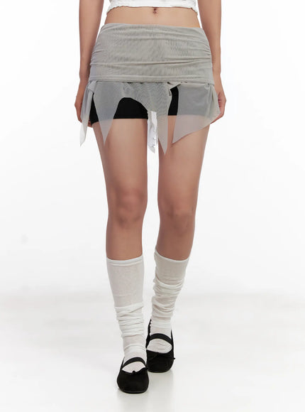 sheer-frill-asymmetric-mini-skirt-cl518