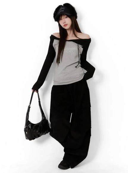 off-shoulder-hooded-lettering-top-ij521