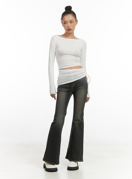 unbalanced-shirring-long-sleeve-top-co424