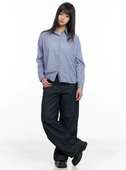 casual-plaid-button-up-blouse-cm513