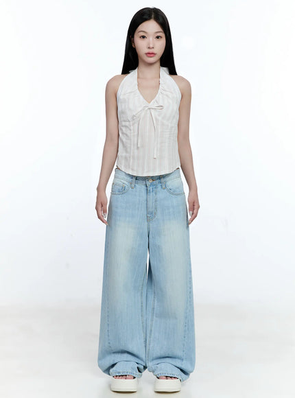 Ryan Wide-Leg Denim Jeans CG512