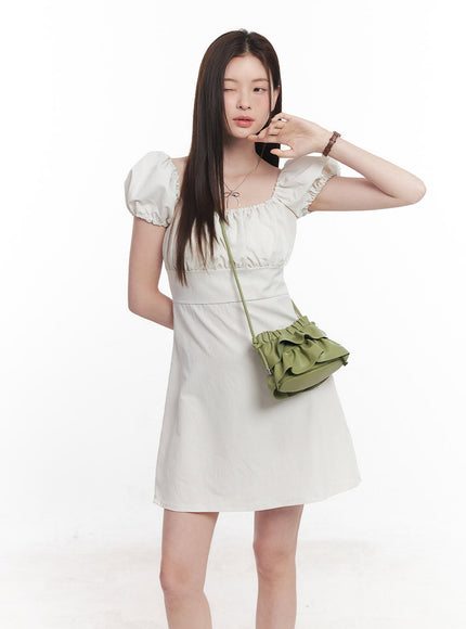 puff-sleeve-shirring-mini-dress-cy515