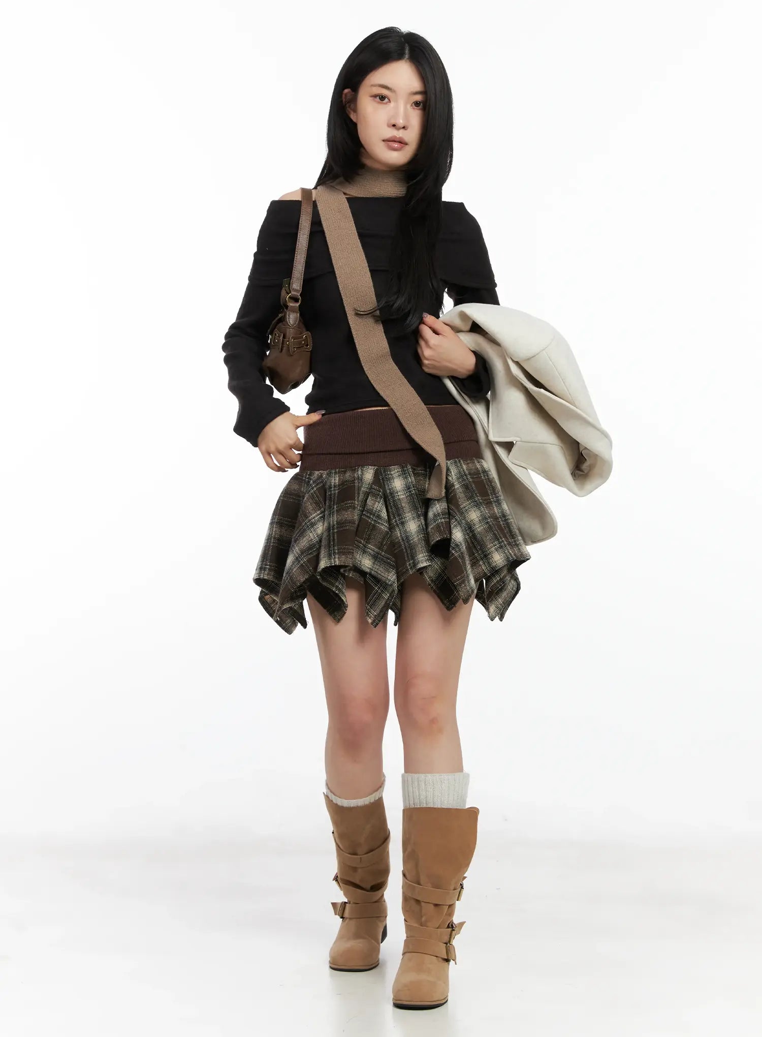 folded-plaid-mini-skirt-cn528