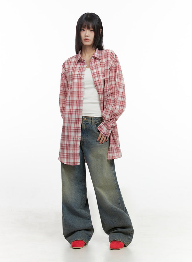 checkered-cotton-oversized-shirt-io430