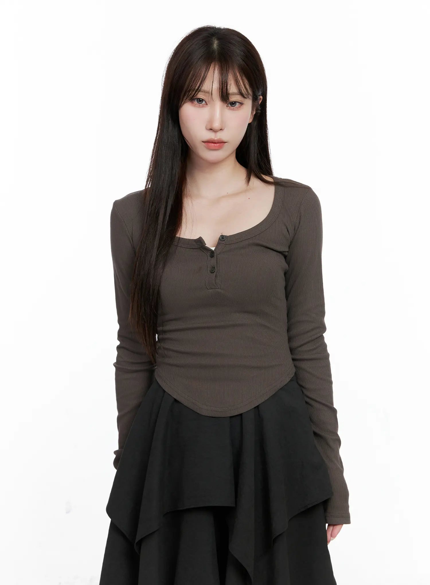 buttoned-u-neck-crop-long-sleeve-top-co521