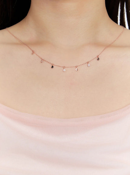 acc-swing-orb-necklace-kc1008 / Rose gold