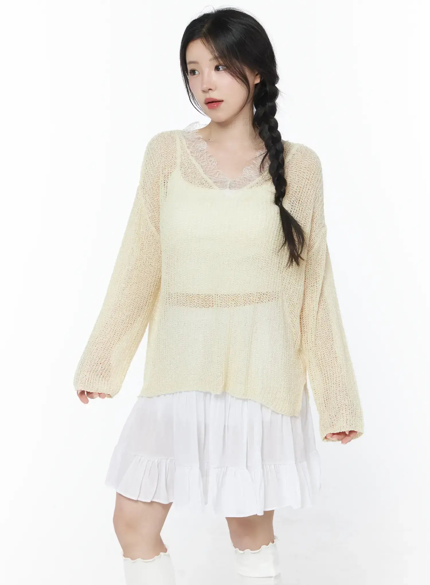 sheer-v-neck-knit-top-cy522