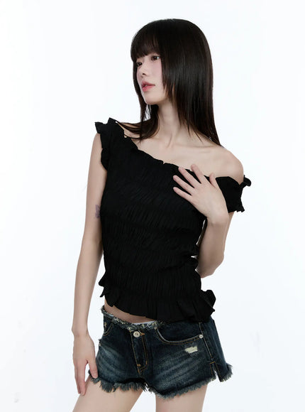 asymmetric-shirred-off-shoulder-top-cg507