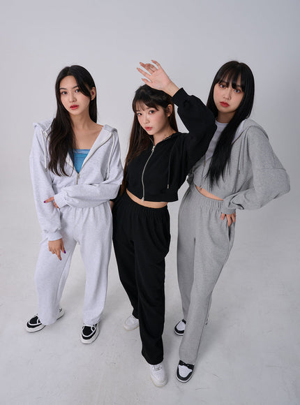 Lewkin Soft Basic Two Way Hoodie Zip Up C1210