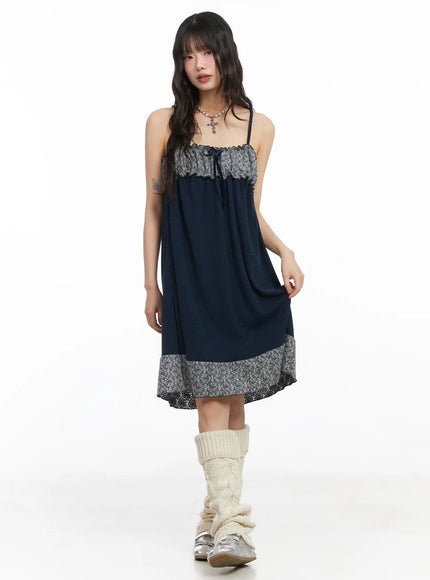 lace-ribbon-mini-dress-cd531