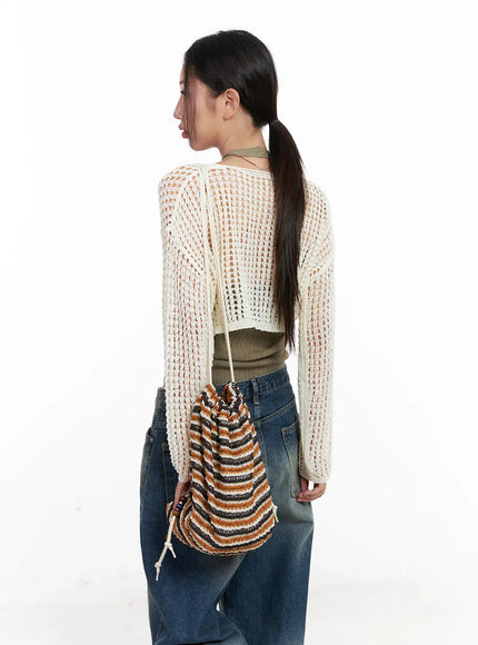 striped-drawstring-knit-backpack-cl522