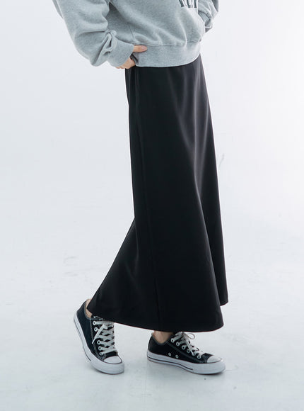 High Waist Simple Maxi Long Skirt OO04