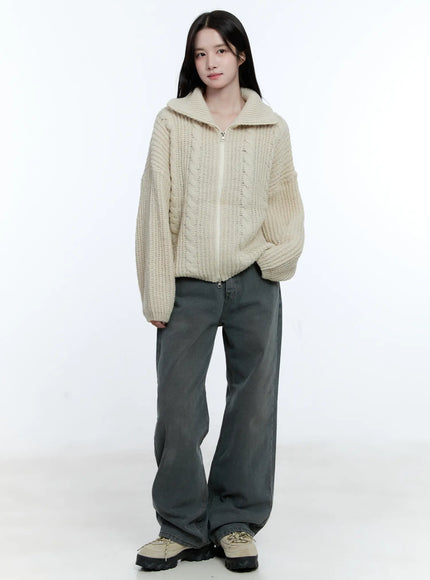 cable-knit-double-zip-sweater-cg512