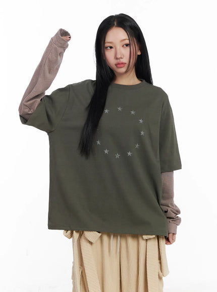 oversized-star-print-layered-long-sleeve-tee-cj514