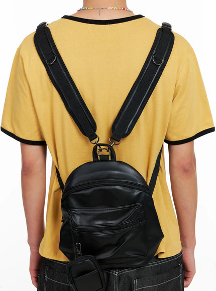 mens-two-way-mini-backpack-ig508 / Black