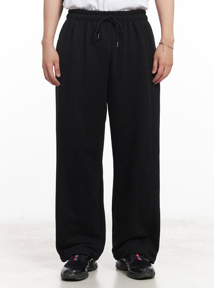mens-wide-fit-sweatpants-ia529 / Black