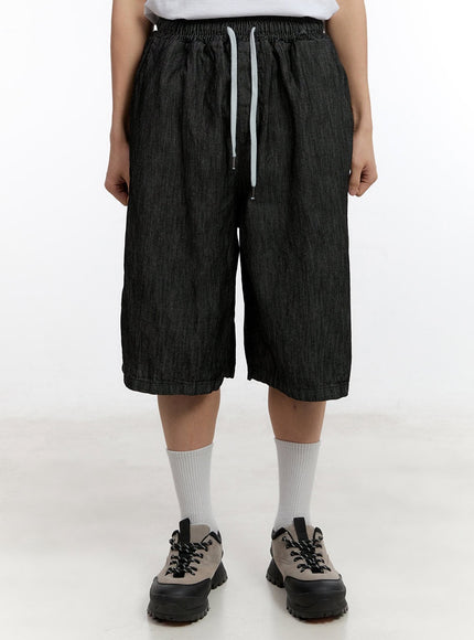 mens-wide-fit-jorts-ia507 / Black