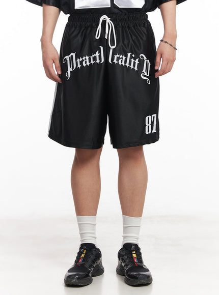 mens-string-sports-sweatshorts-ia525 / Black