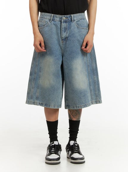 mens-washed-baggy-jorts-blue-iu418 / Blue