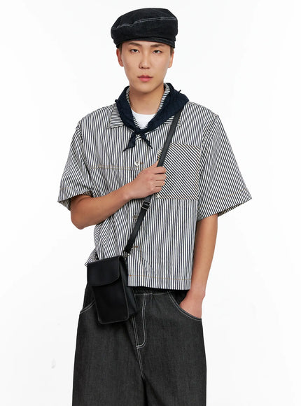 mens-plaid-scarf-ig508 / Blue