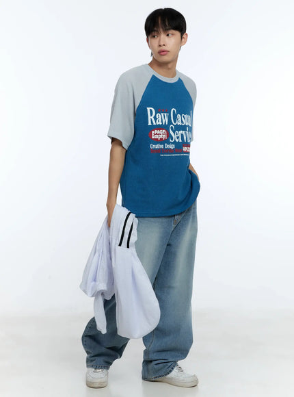 mens-graphic-short-sleeve-t-shirt-ig519 / Blue