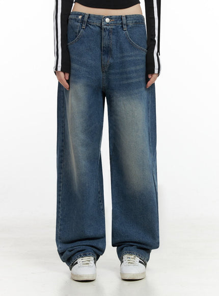 jade-washed-wide-leg-jeans-io430 / Blue