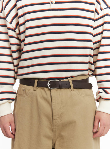 mens-essential-belt-im514 / Dark brown