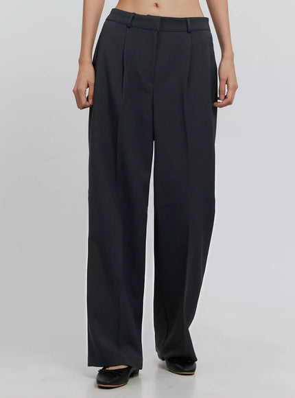 classic-wide-leg-trousers-is516 / Dark gray