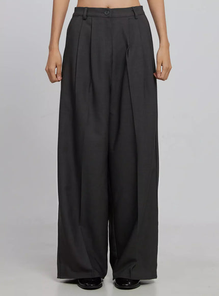 wide-leg-tailored-pants-id516 / Dark gray