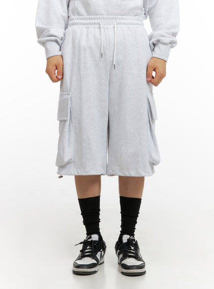 mens-cargo-sweatshorts-light-gray-ig409 / Light gray