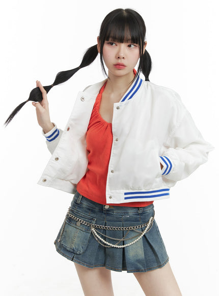 pearl-chain-belt-om426 / Light gray