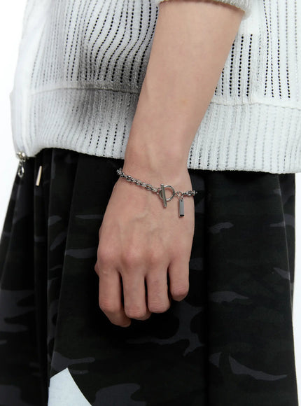 mens-link-chain-bracelet-il529 / Silver