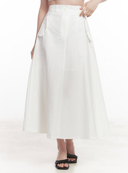 flare-cotton-maxi-skirt-iy513 / White