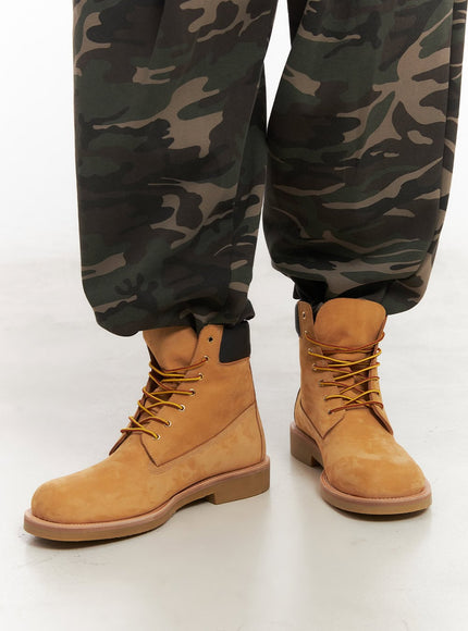 mens-suede-ankle-walker-boots-im519 / Yellow