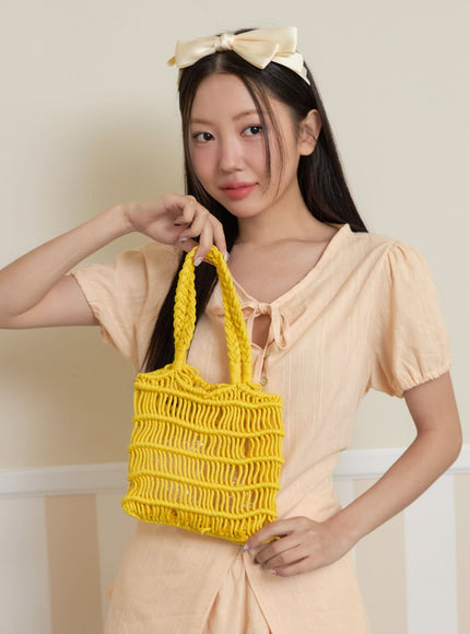 crochet-tote-bag-oy424 / Yellow