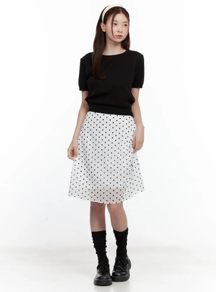 polka-dot-double-layered-midi-skirt