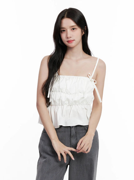 ribbon-strap-ruffle-scrunch-tank-cl516