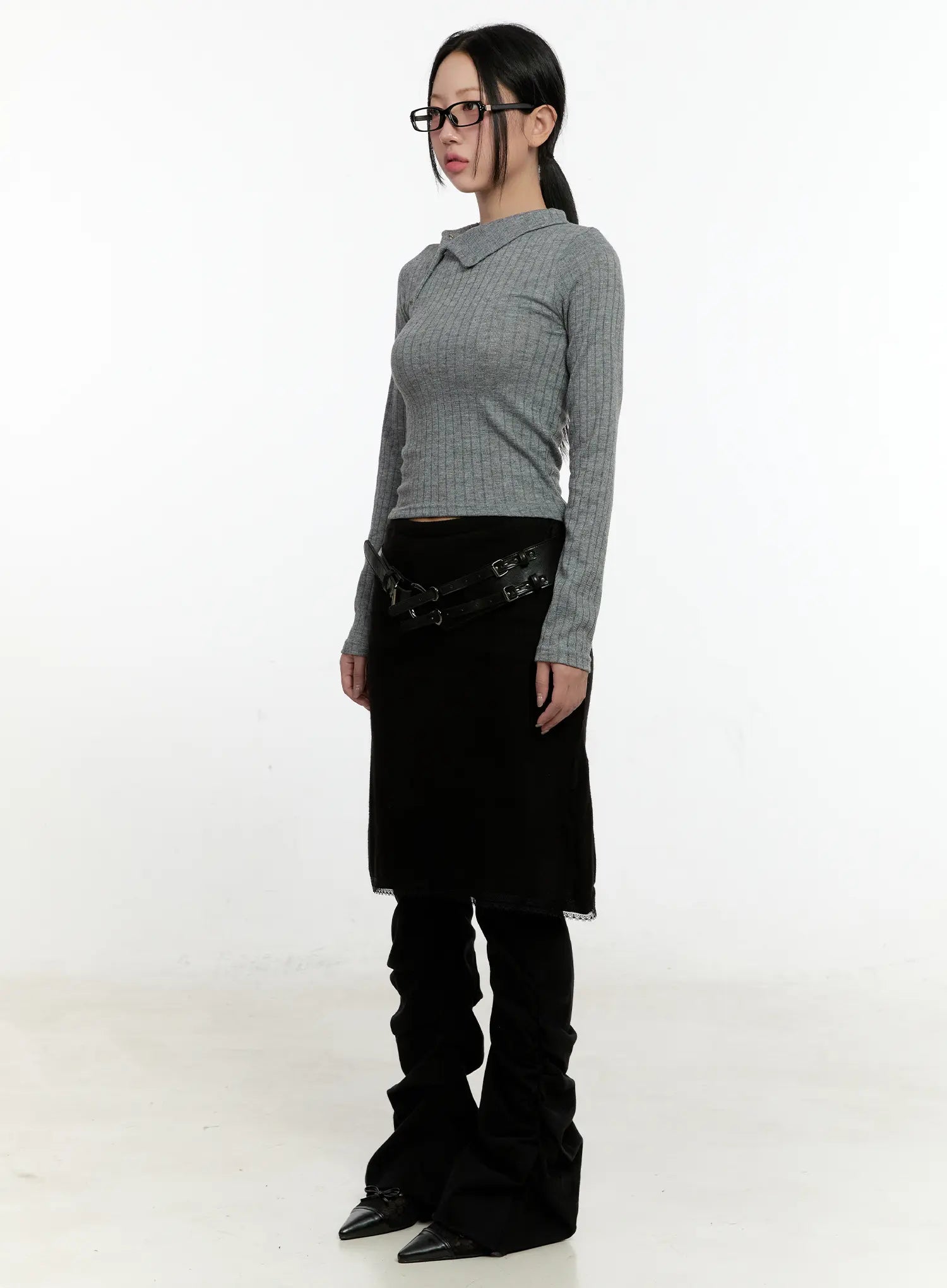 romina-shirring-fleece-bootcut-pants-cn505