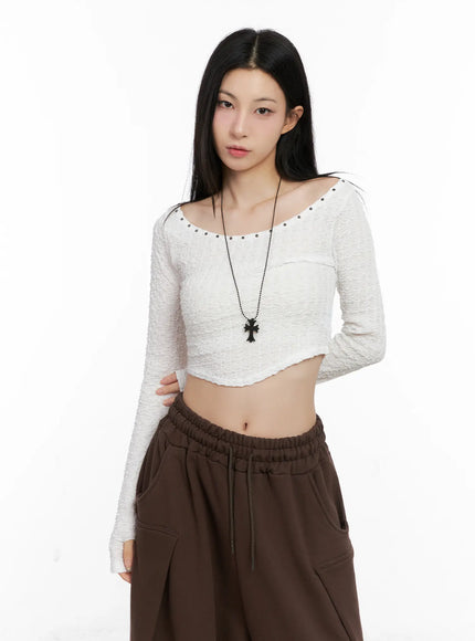 cropped-eyelet-long-sleeve-top-cg525