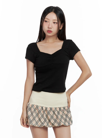 shirred-sweetheart-neck-crop-tee-cl509