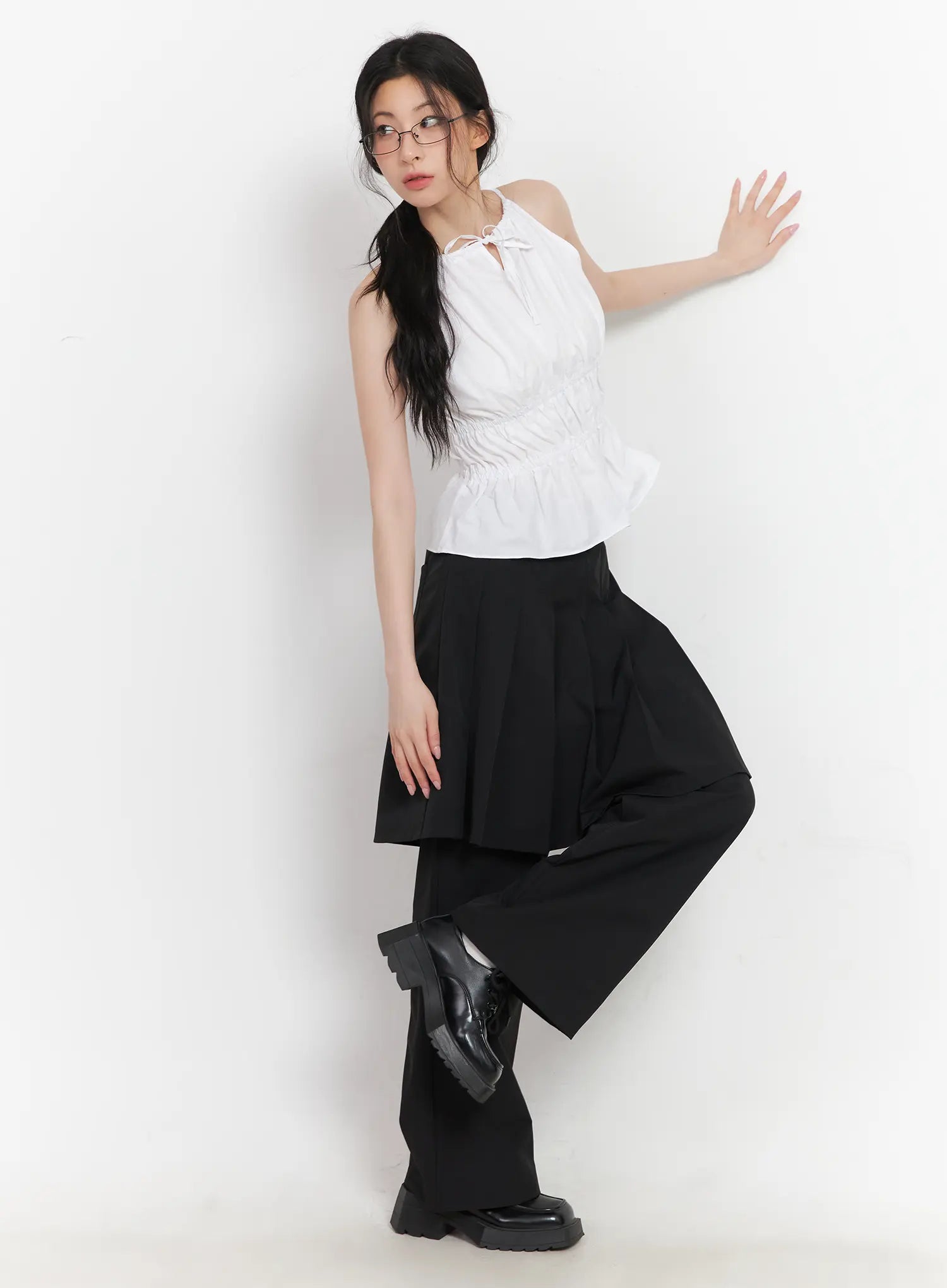 shirred-halter-neck-blouse-cu510