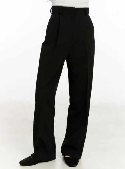 stretch-wide-leg-trousers-cm510 / Black