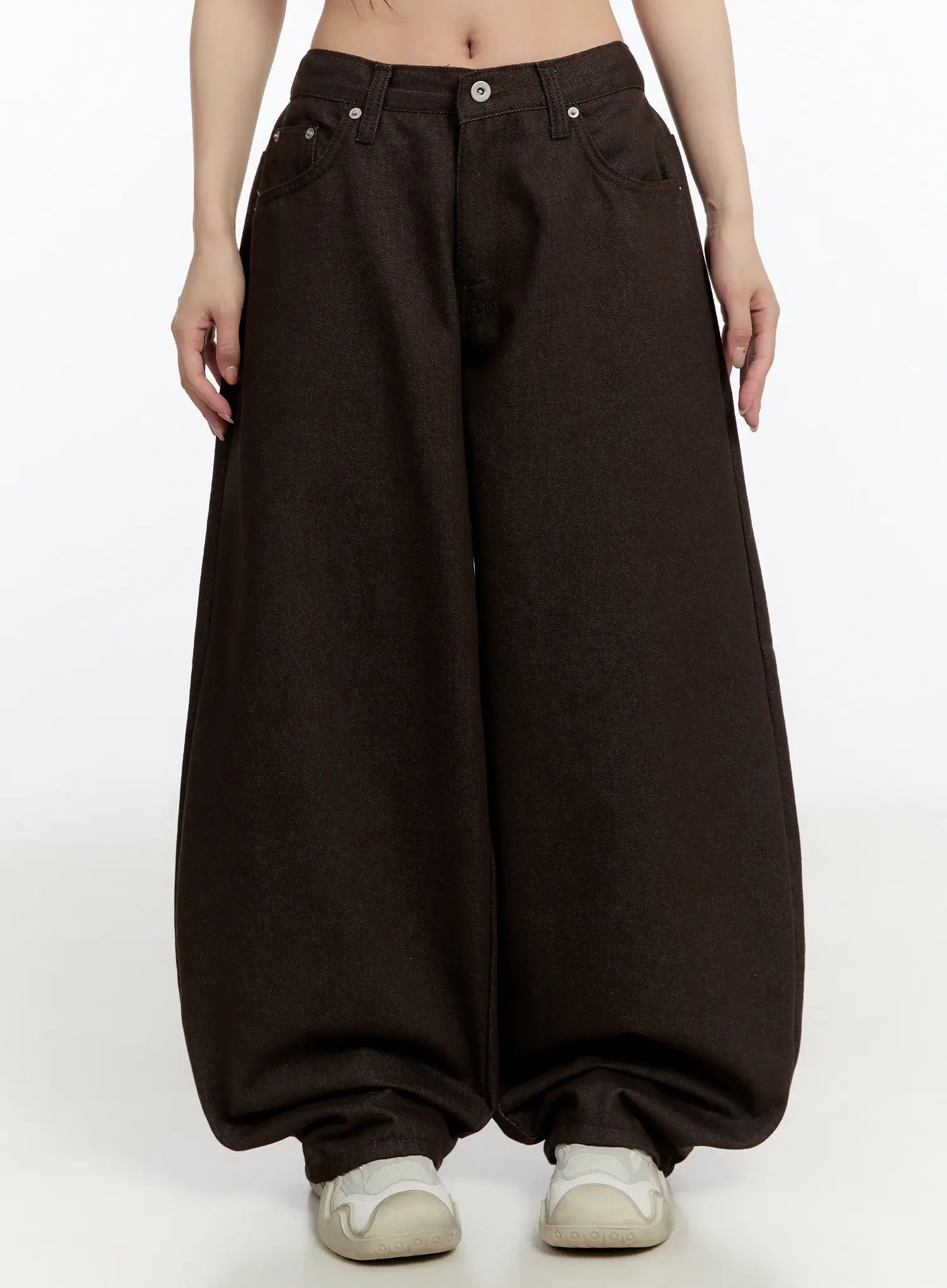 emely-wide-leg-jeans-cn524 / Brown