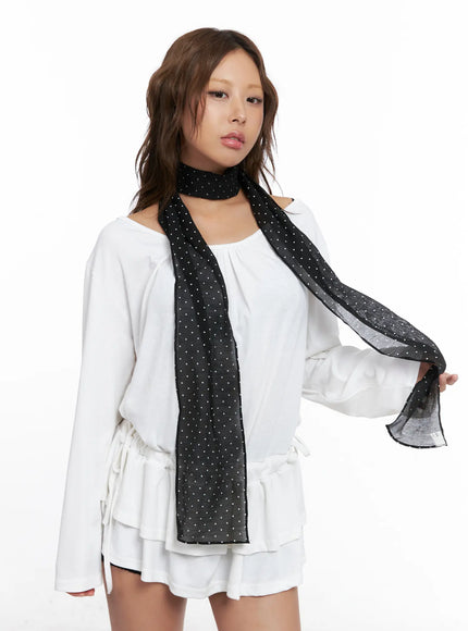 sheer-polka-dot-skinny-scarf-cs524