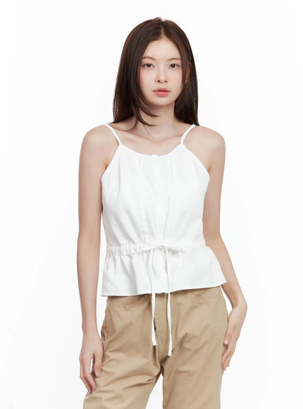 lace-detail-buttoned-tank