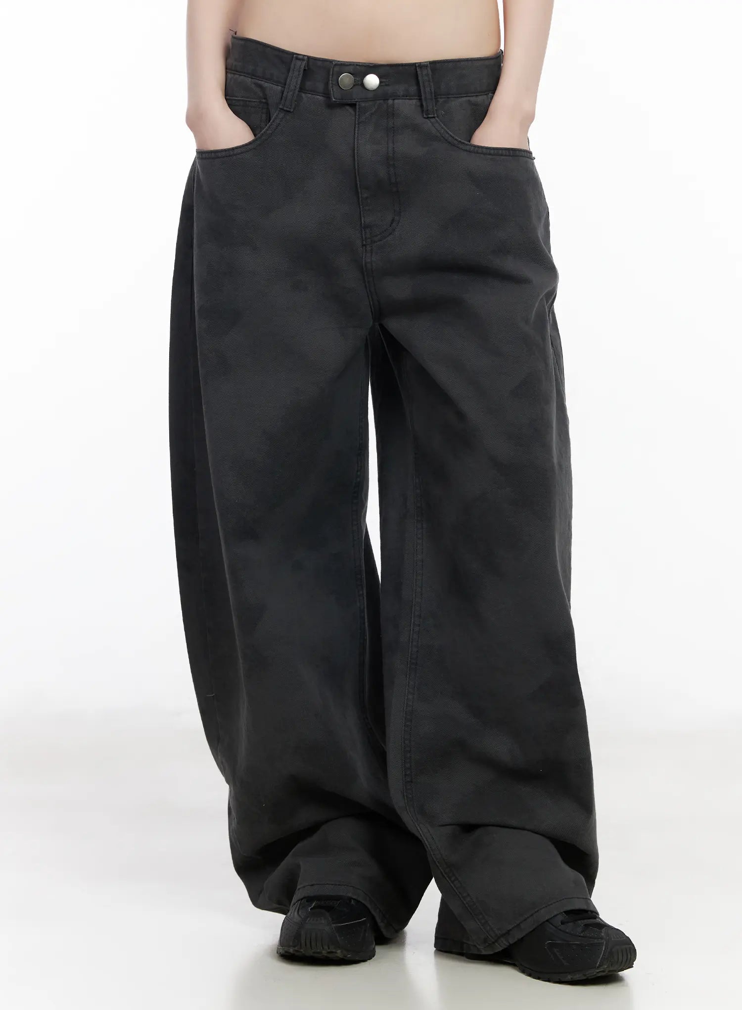 casual-oversized-wide-leg-pants-cm526 / Dark gray